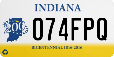 IN license plate 074FPQ