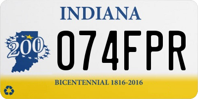 IN license plate 074FPR