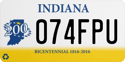 IN license plate 074FPU