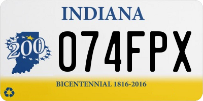 IN license plate 074FPX