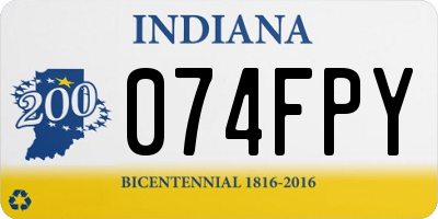 IN license plate 074FPY