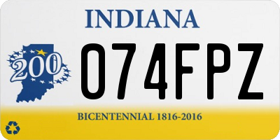IN license plate 074FPZ