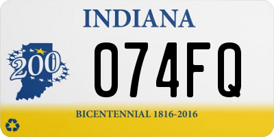 IN license plate 074FQ