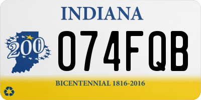 IN license plate 074FQB