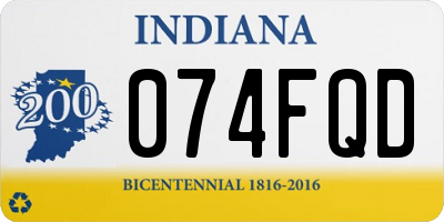 IN license plate 074FQD