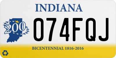 IN license plate 074FQJ