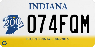 IN license plate 074FQM