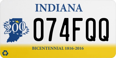 IN license plate 074FQQ