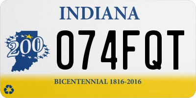 IN license plate 074FQT