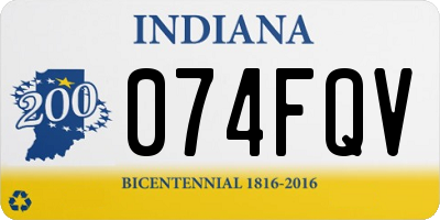 IN license plate 074FQV