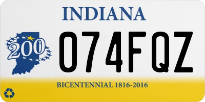 IN license plate 074FQZ