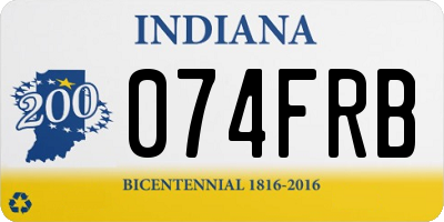 IN license plate 074FRB