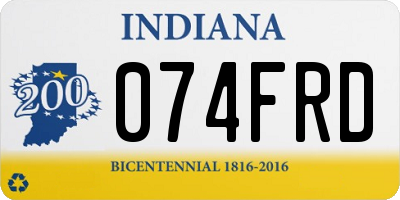 IN license plate 074FRD