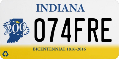IN license plate 074FRE
