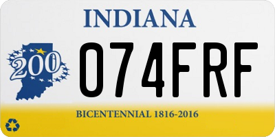 IN license plate 074FRF
