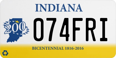 IN license plate 074FRI