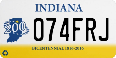 IN license plate 074FRJ