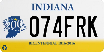 IN license plate 074FRK