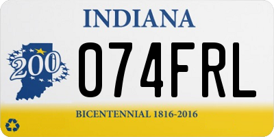 IN license plate 074FRL
