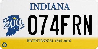 IN license plate 074FRN