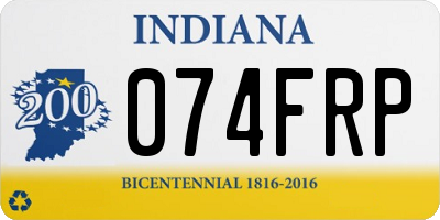 IN license plate 074FRP