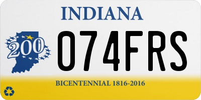 IN license plate 074FRS