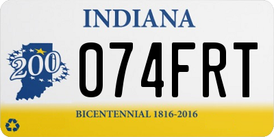 IN license plate 074FRT