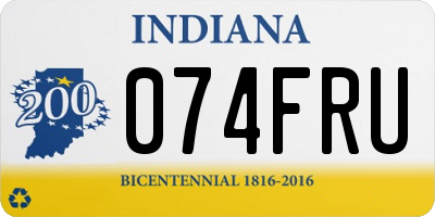 IN license plate 074FRU