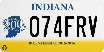 IN license plate 074FRV