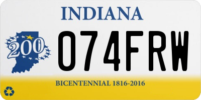 IN license plate 074FRW