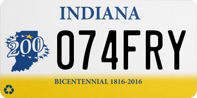IN license plate 074FRY