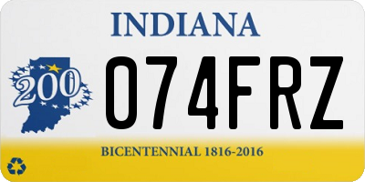 IN license plate 074FRZ