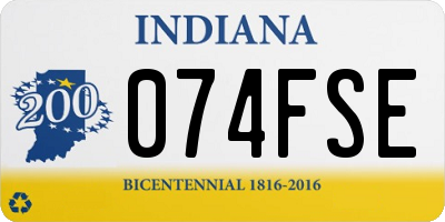 IN license plate 074FSE