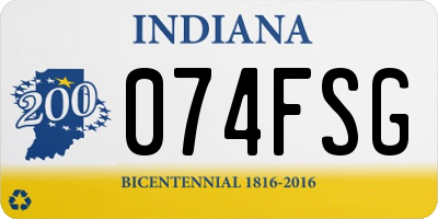 IN license plate 074FSG