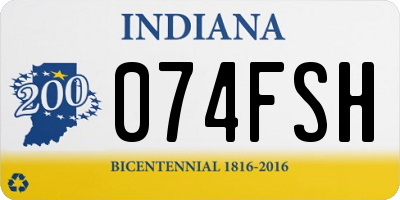 IN license plate 074FSH