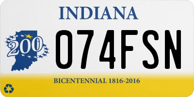 IN license plate 074FSN