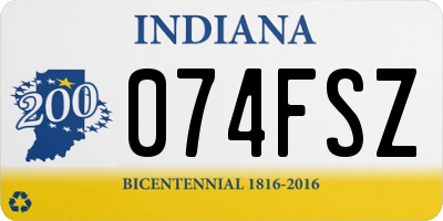 IN license plate 074FSZ
