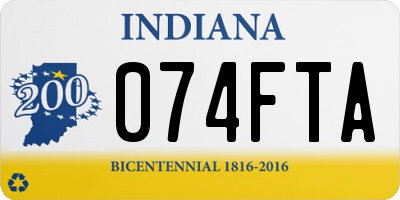IN license plate 074FTA