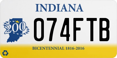 IN license plate 074FTB