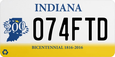 IN license plate 074FTD