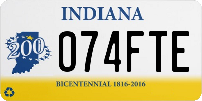 IN license plate 074FTE