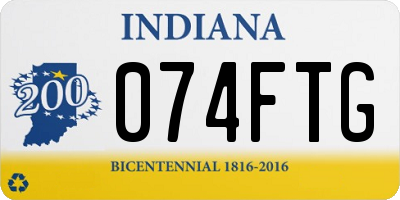 IN license plate 074FTG