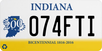 IN license plate 074FTI