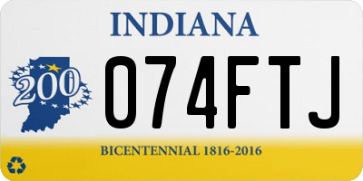 IN license plate 074FTJ