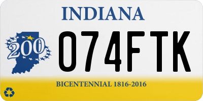 IN license plate 074FTK