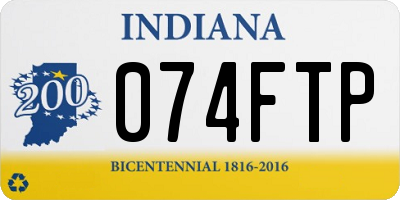 IN license plate 074FTP