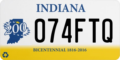 IN license plate 074FTQ