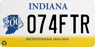 IN license plate 074FTR