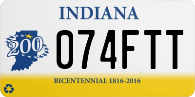 IN license plate 074FTT