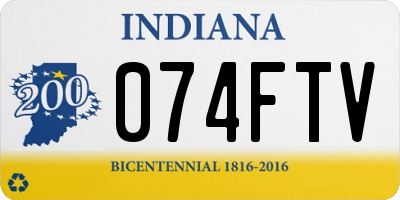 IN license plate 074FTV